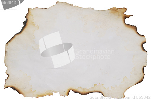 Image of old burnt paper