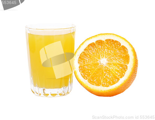 Image of orange juice and fruit