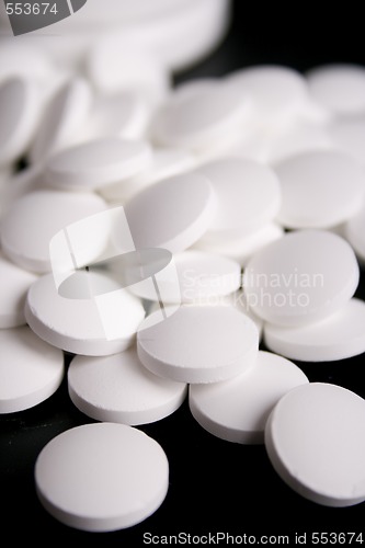 Image of white pills closeup