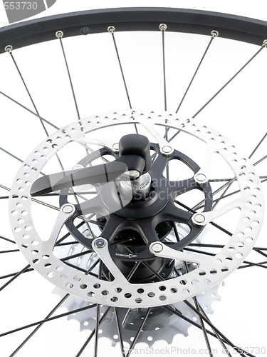 Image of rear bicycle cog cassette