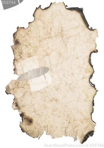 Image of wrinkled  burnt paper