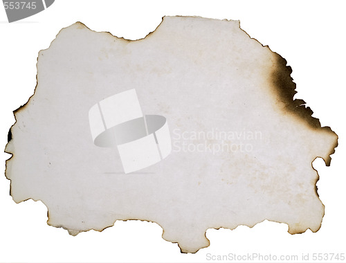 Image of burnt paper