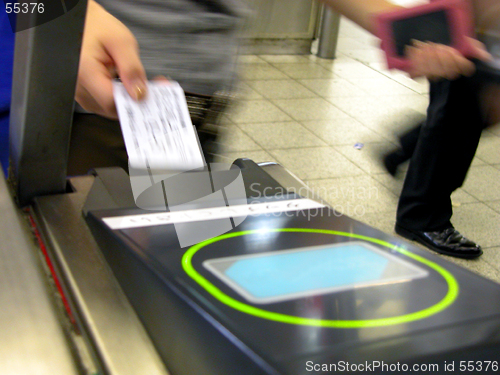 Image of Inserting The Ticket