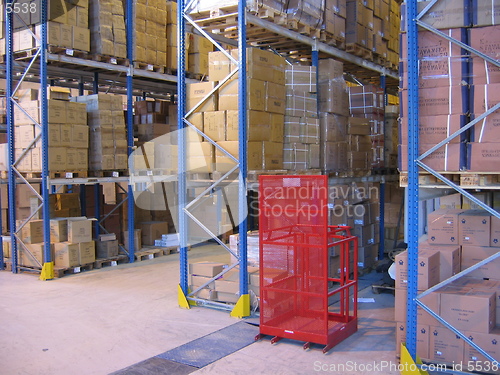 Image of At a warehouse