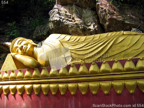 Image of Reclining Buddha. Luang Prabang. Laos