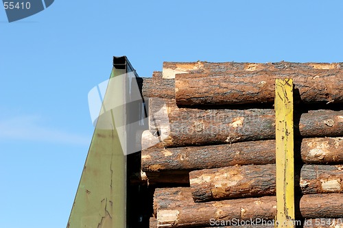 Image of lumber on train