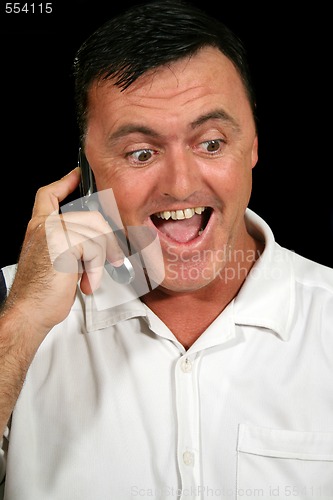 Image of Surprised Cell Phone Man