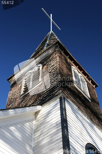 Image of old small town church