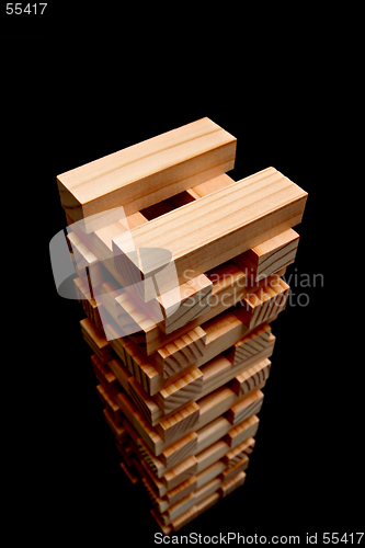 Image of wooden block building