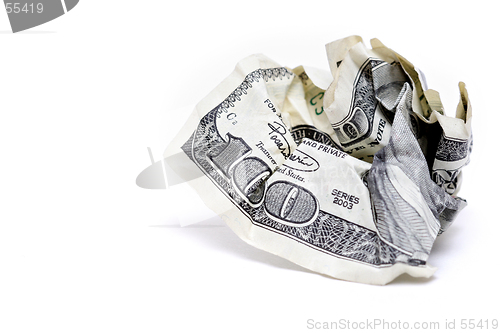 Image of crumpled hundred dollar bill