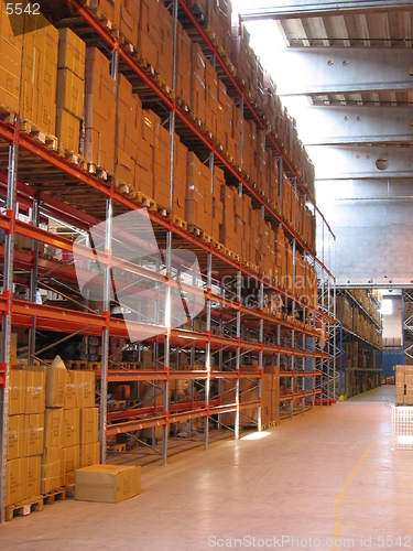 Image of Shelves in warehouse