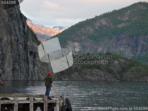 Image of fishing in a fjord