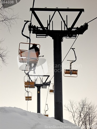 Image of mountain chairlift