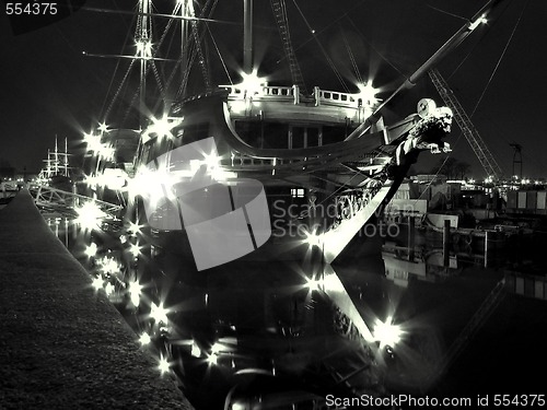 Image of Sailer at night