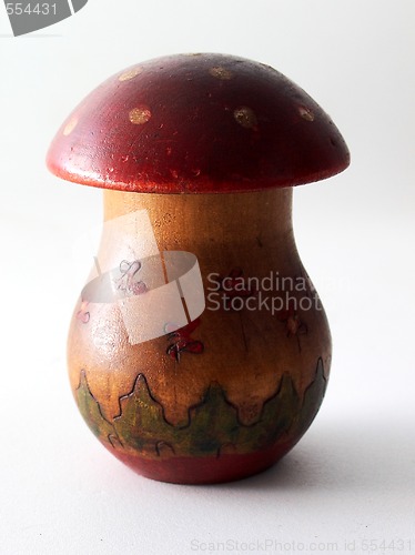 Image of wooden toy mushroom