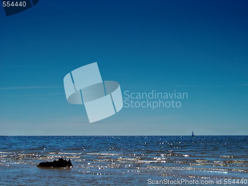 Image of Sky, sail and water