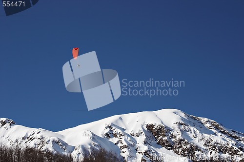 Image of mountain paragliding