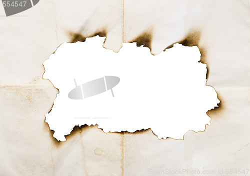 Image of burnt paper
