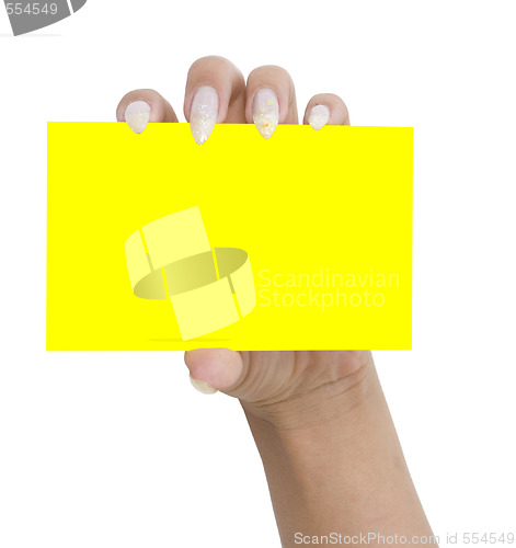 Image of card in a hand