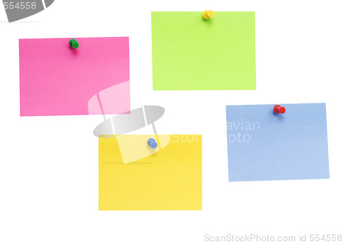 Image of colored empty notes