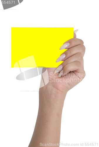 Image of blank in hand