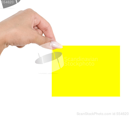 Image of empty card in a hand