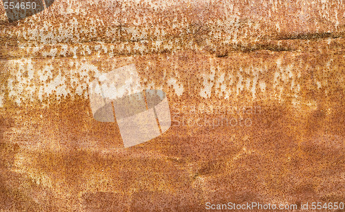 Image of corrosion of a metal