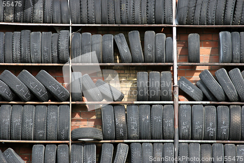 Image of tire wall