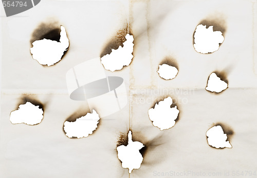 Image of holes in a paper