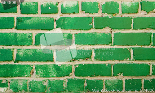 Image of green brick wall