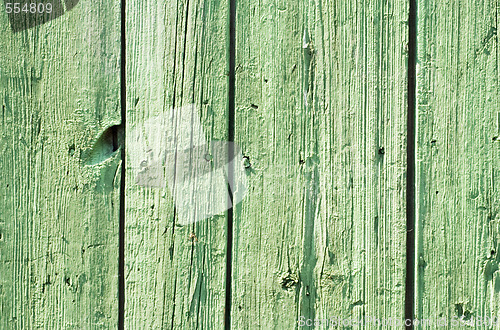 Image of green wooden panels