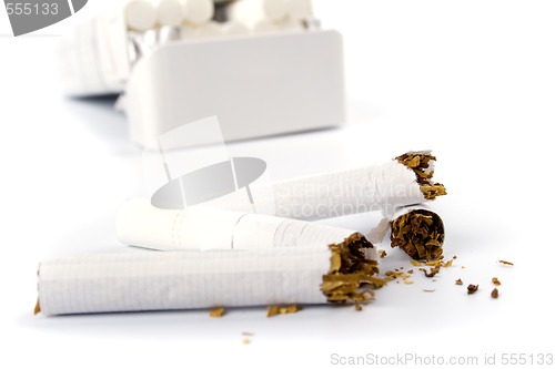 Image of broken cigarettes