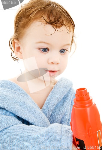 Image of baby boy with toy drill