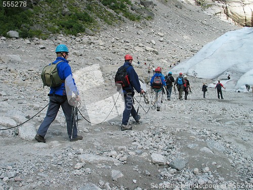 Image of group of mountain-climbers
