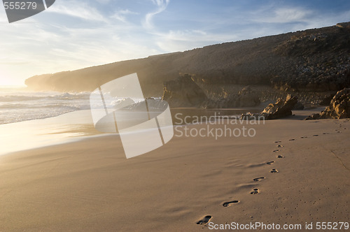 Image of footprints on the beach