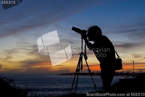 Image of photographer silhouette