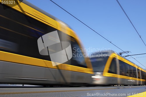 Image of train in motion