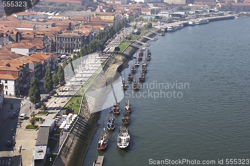 Image of embankment of Douro river, Vila Nova de Gaya