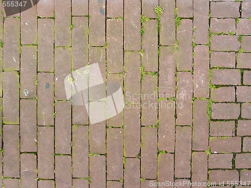 Image of pattern of bricks and grass