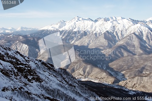 Image of mountains from above