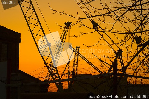 Image of industrial sunset