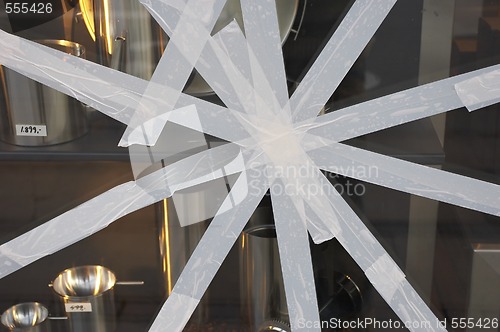 Image of broken shopwindow