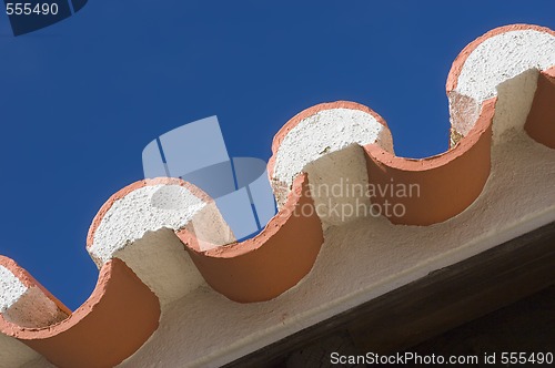 Image of edge of tiled roof