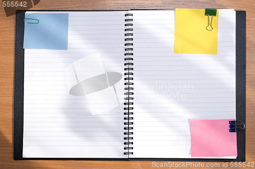 Image of spiral notebook and empty notes
