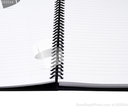 Image of spiral notebook on white