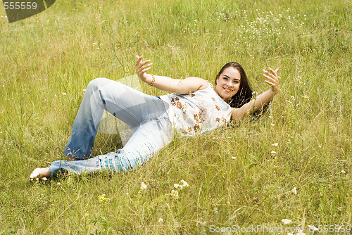 Image of woman on the grass