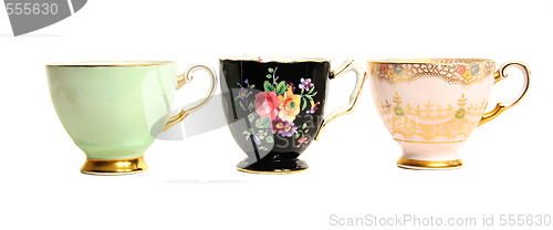 Image of Antique Teacups Row