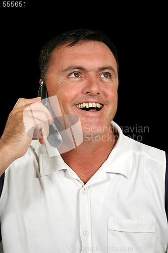 Image of Laughing Cell Phone Man
