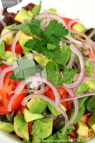 Image of Vertical Of A Tossed Salad