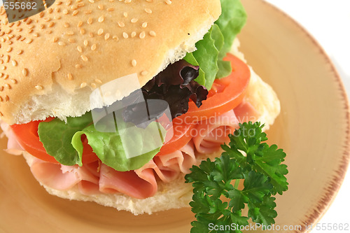 Image of Ham And Salad Roll